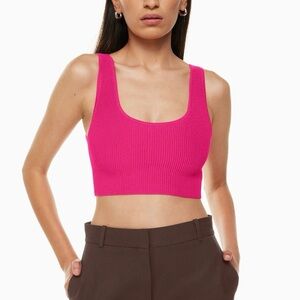Babaton Sculpt Knit Scoopneck Cropped Tank